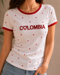 Camiseta Colombia corazones